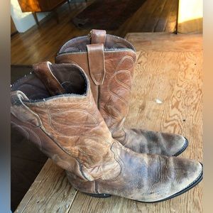 Vintage American-made leather cowboy boots